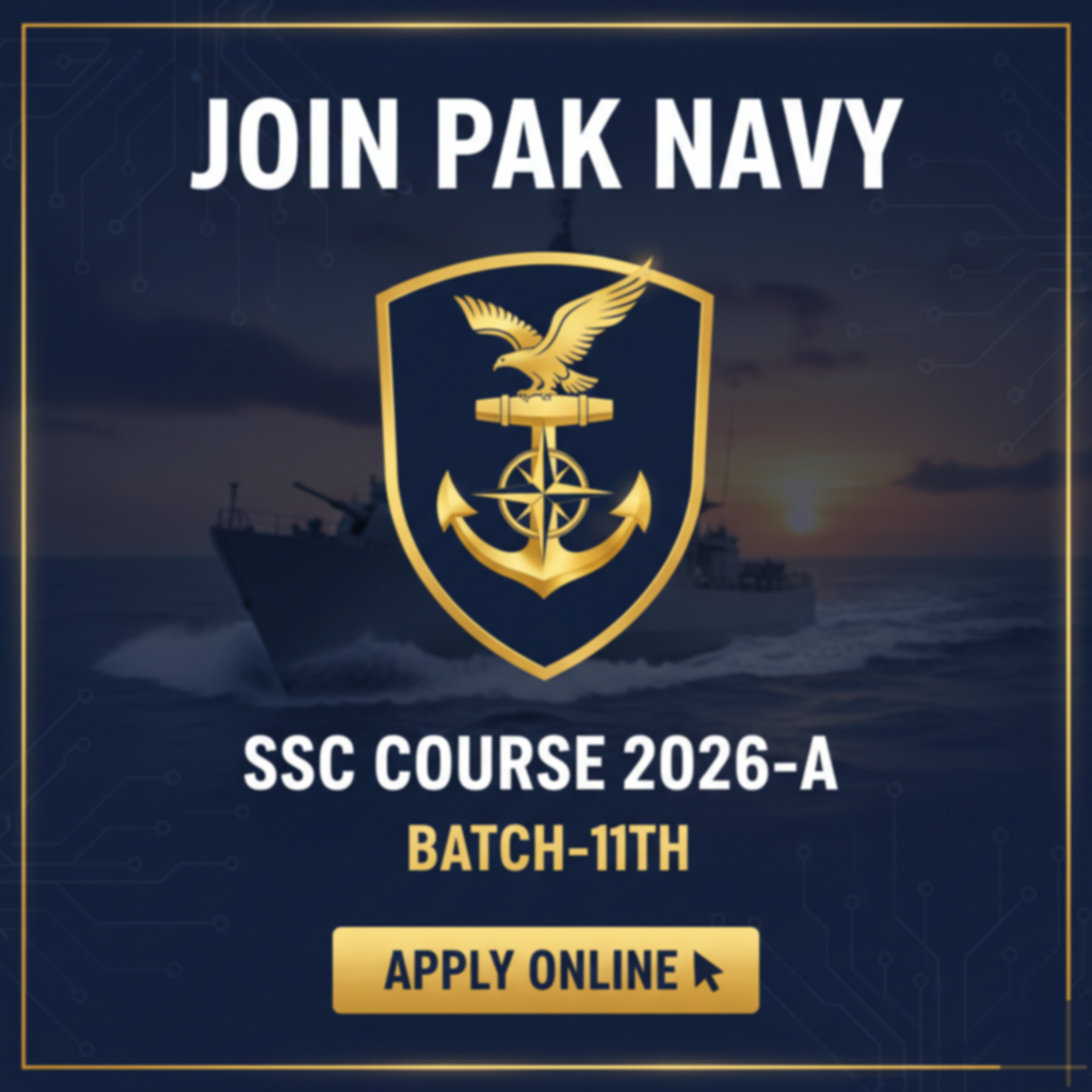 Join Pak Navy SSC Course 2026-A Batch-11th Apply Online