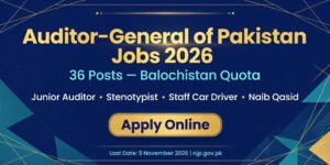 Auditor General of Pakistan Jobs 2026 Apply Online