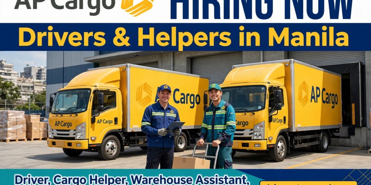AP Cargo Drivers and Helpers Jobs in Manila 2026 Apply Online