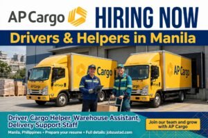 AP Cargo Drivers and Helpers Jobs in Manila 2026 Apply Online