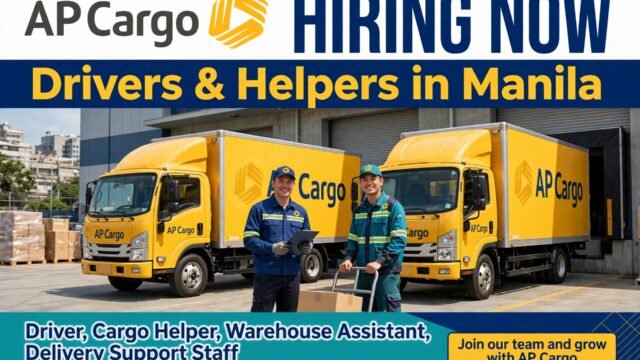 AP Cargo Drivers and Helpers Jobs in Manila 2026 Apply Online