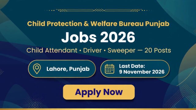 Child Protection & Welfare Bureau Punjab Jobs 2026 Apply Online