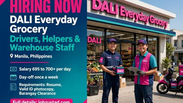 DALI Everyday Drivers and Helpers Jobs in Manila 2026 Apply Online