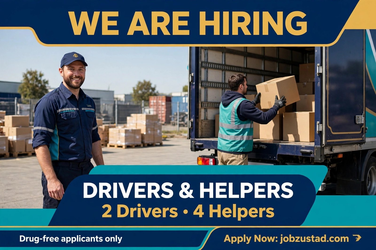 Drivers and Helpers Jobs 2026 poster