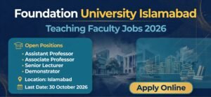 Foundation University Islamabad Jobs 2026 Apply Online