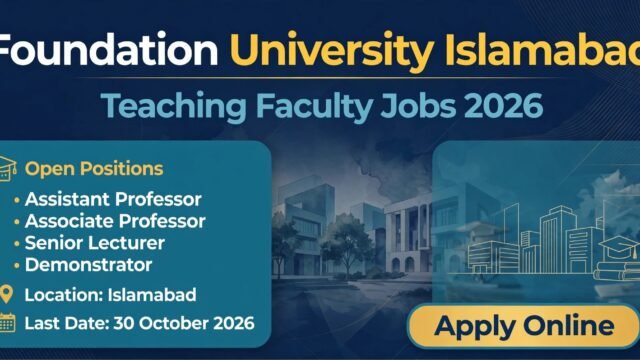 Foundation University Islamabad Jobs 2026 Apply Online
