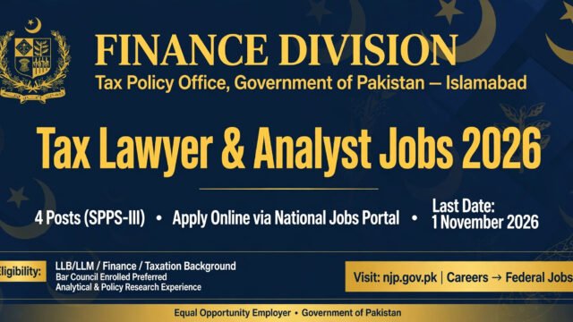 Finance Division Tax Policy Office Jobs 2026 Apply Online