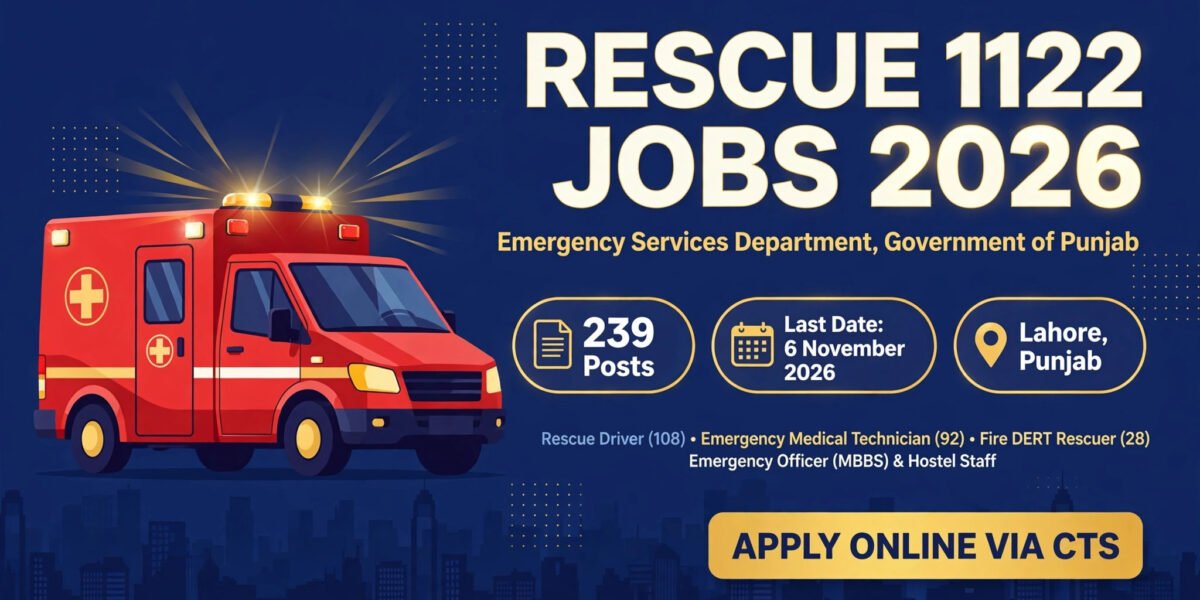 Rescue 1122 Jobs 2026 Apply Online
