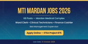 MTI Mardan Jobs 2026 Apply Online