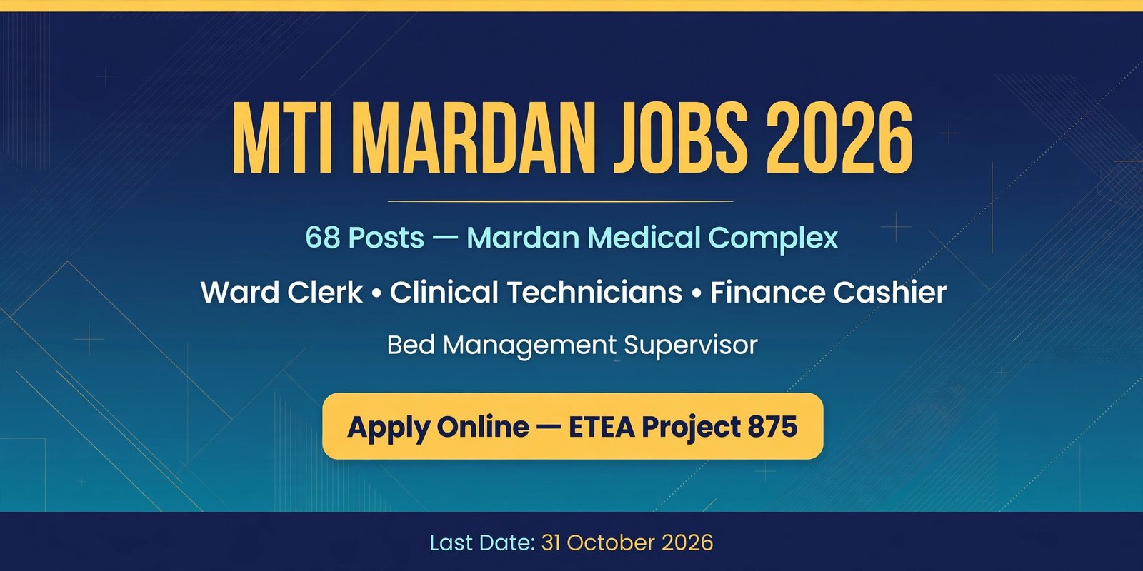 MTI Mardan Jobs 2026