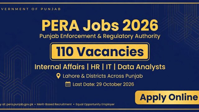 PERA Jobs 2026 Apply Online