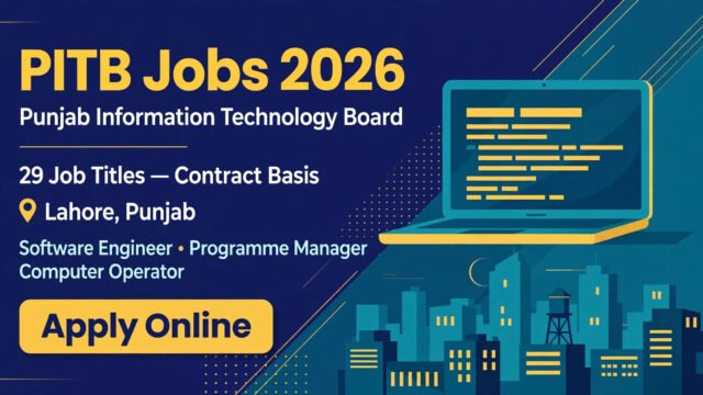 Punjab Information Technology Board PITB Jobs 2026 Apply Online