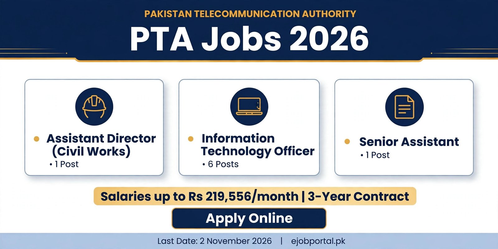 PTA Jobs 2026 Advertisement